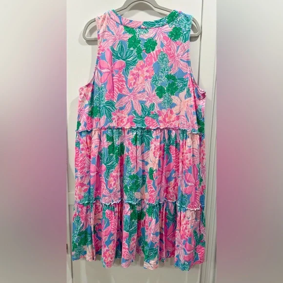 Lilly Pulitzer Lorina V-Neck Dress “Multi Lions Lair” Sz. XXL - Picture 11 of 16